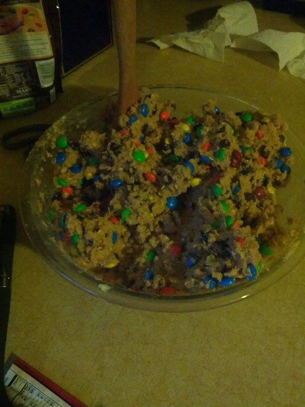 Mix the candies thoroughly.