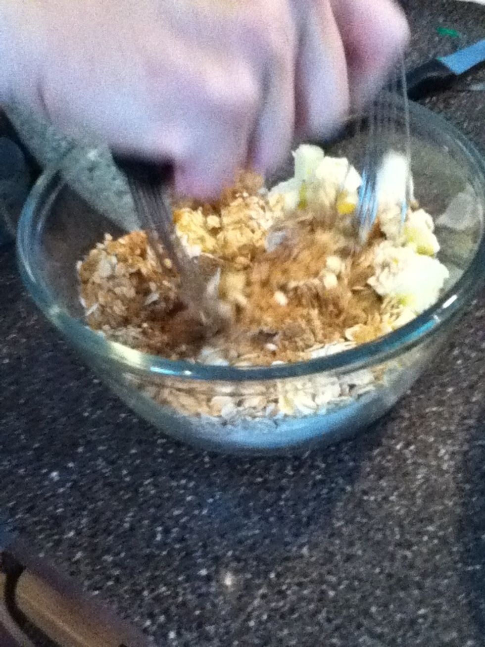 Mix the contents of bowl 2 with your pastry blender (or fork).