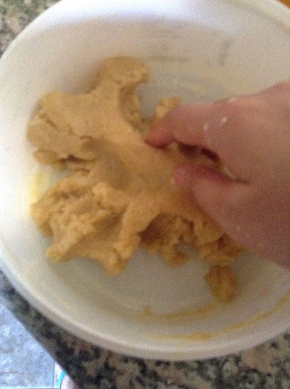 Mix the dough well