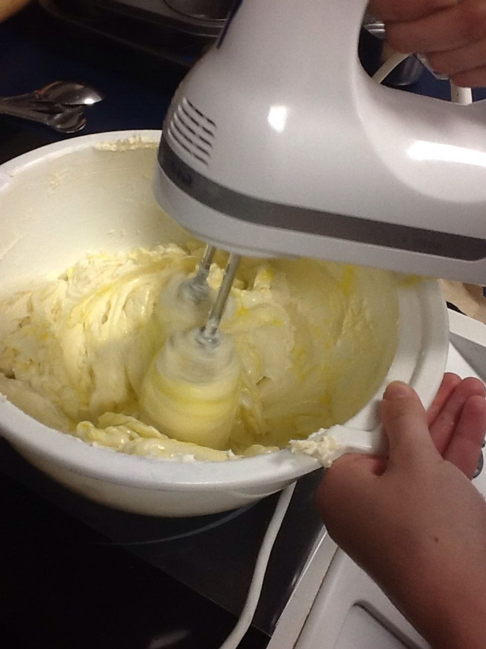 Mix the eggs in