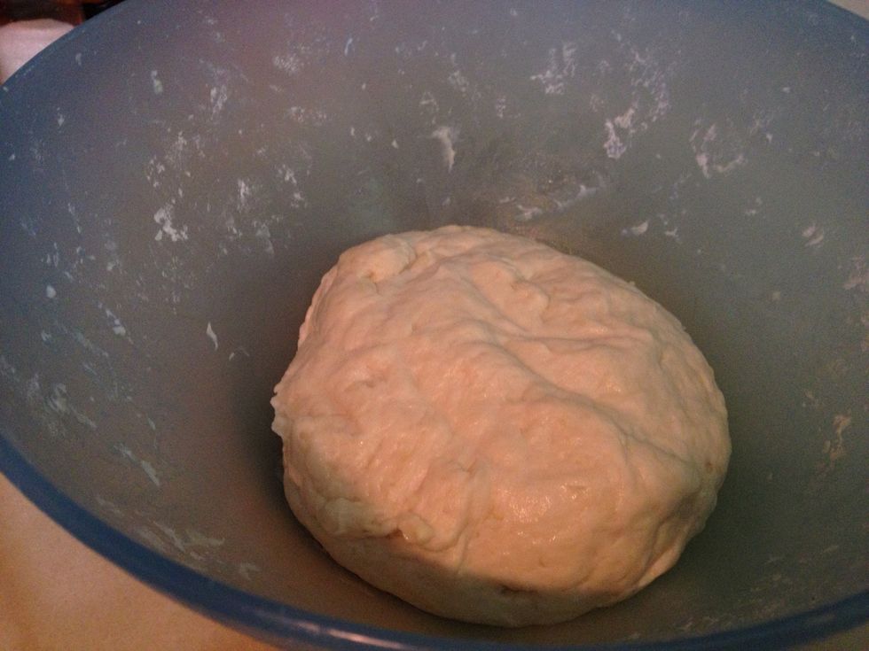 Mix the flour mixture until it form a dough. If it turn out too soft,  you can always add a bit more  flour