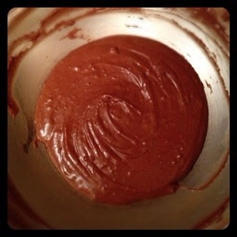 Mix the frosting until the desired consistency. Add more or less powdered sugar if needed.