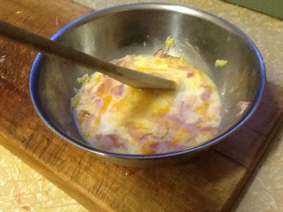 Mix the Ingredients but don't over mix it.