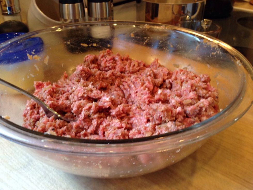 Mix the ingredients from step 4 with a fork. Using a fork will make the loaves less dense.