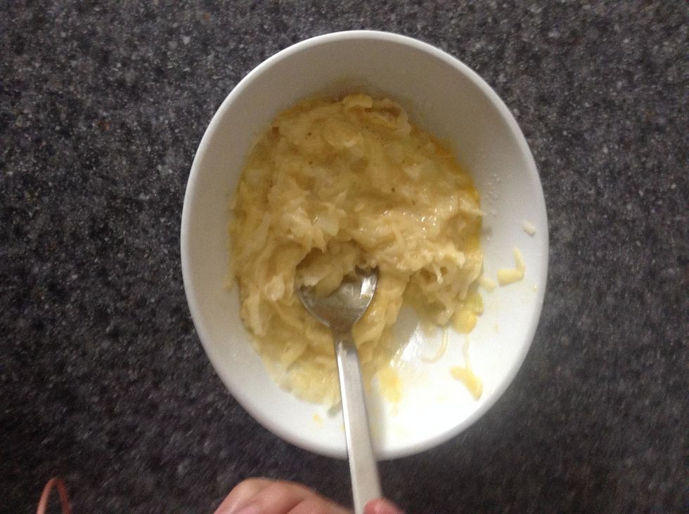 Mix the ingredients together, until they are combined well.