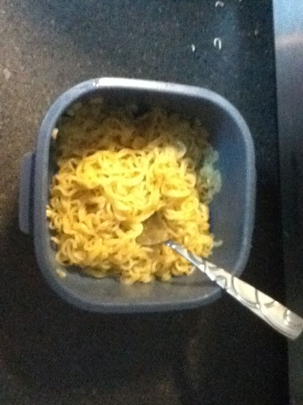 Mix the powder that came with the noodles throughly and let them sit for about 2 minutes and enjoy