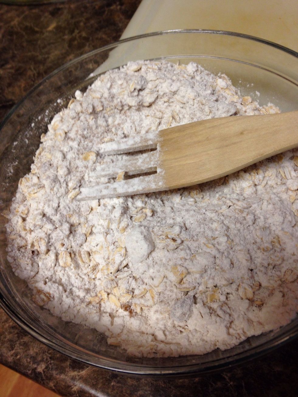 Mix the rest of the ingredients (minus the butter) together.