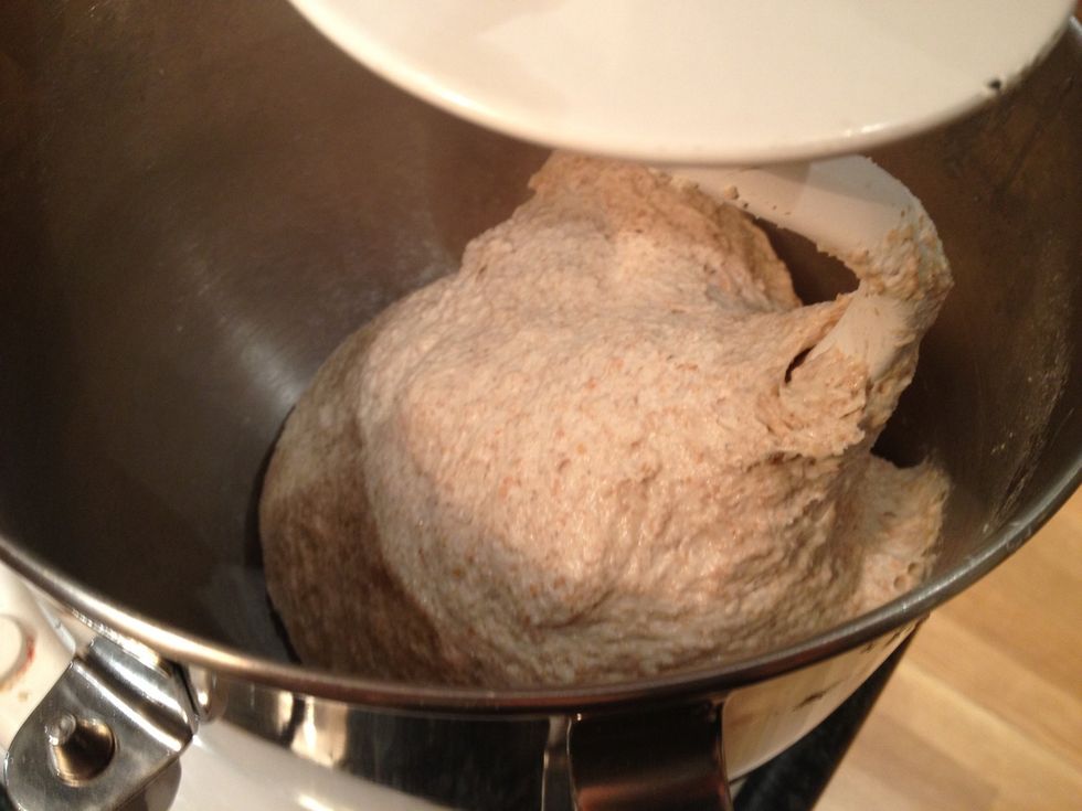 Mix the second batch of dough.