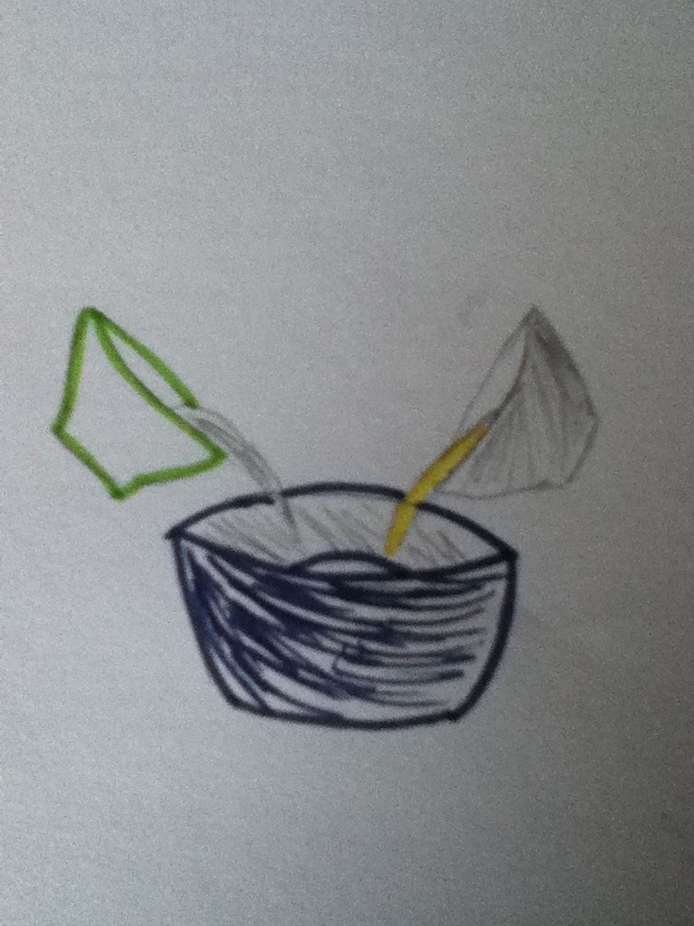 Mix the smashed bananas and the dry ingredients i a bowl