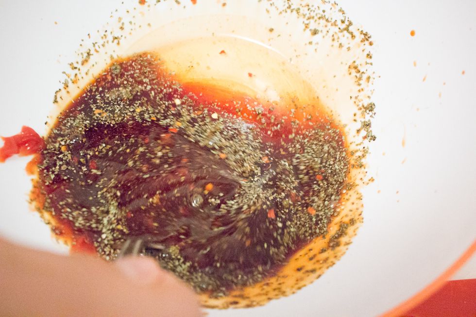 Mix the soy sauce mixture until well combined.