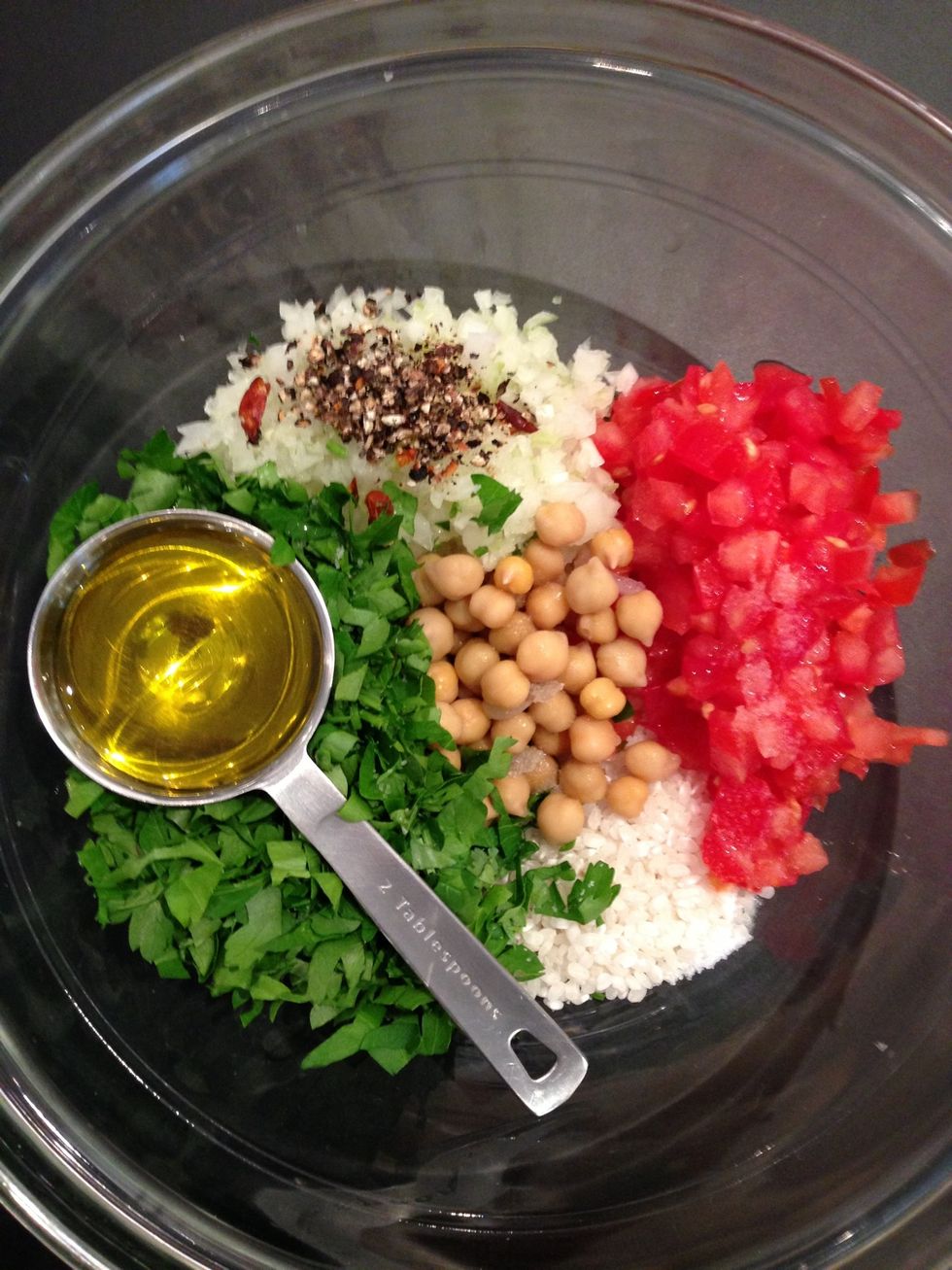 Mix the stuffing ingredients