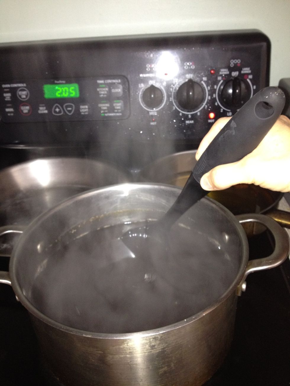 Mix the sugar until it's dissolved. Then let the sweet tea cool completely. If the tea is too hot it will kill the scoby. That would suck.