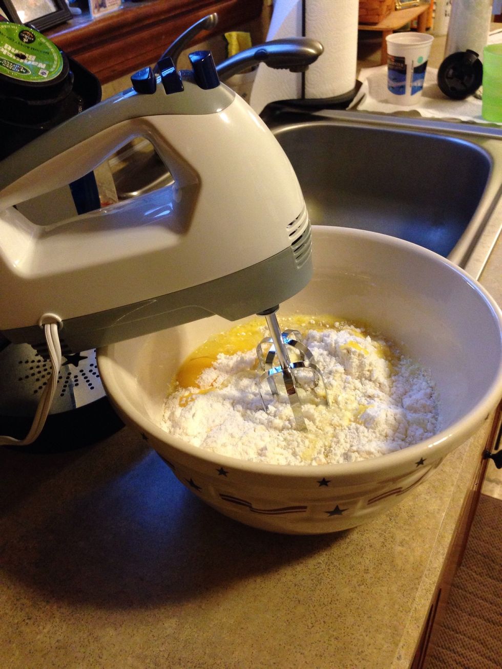 Mix the supplies together