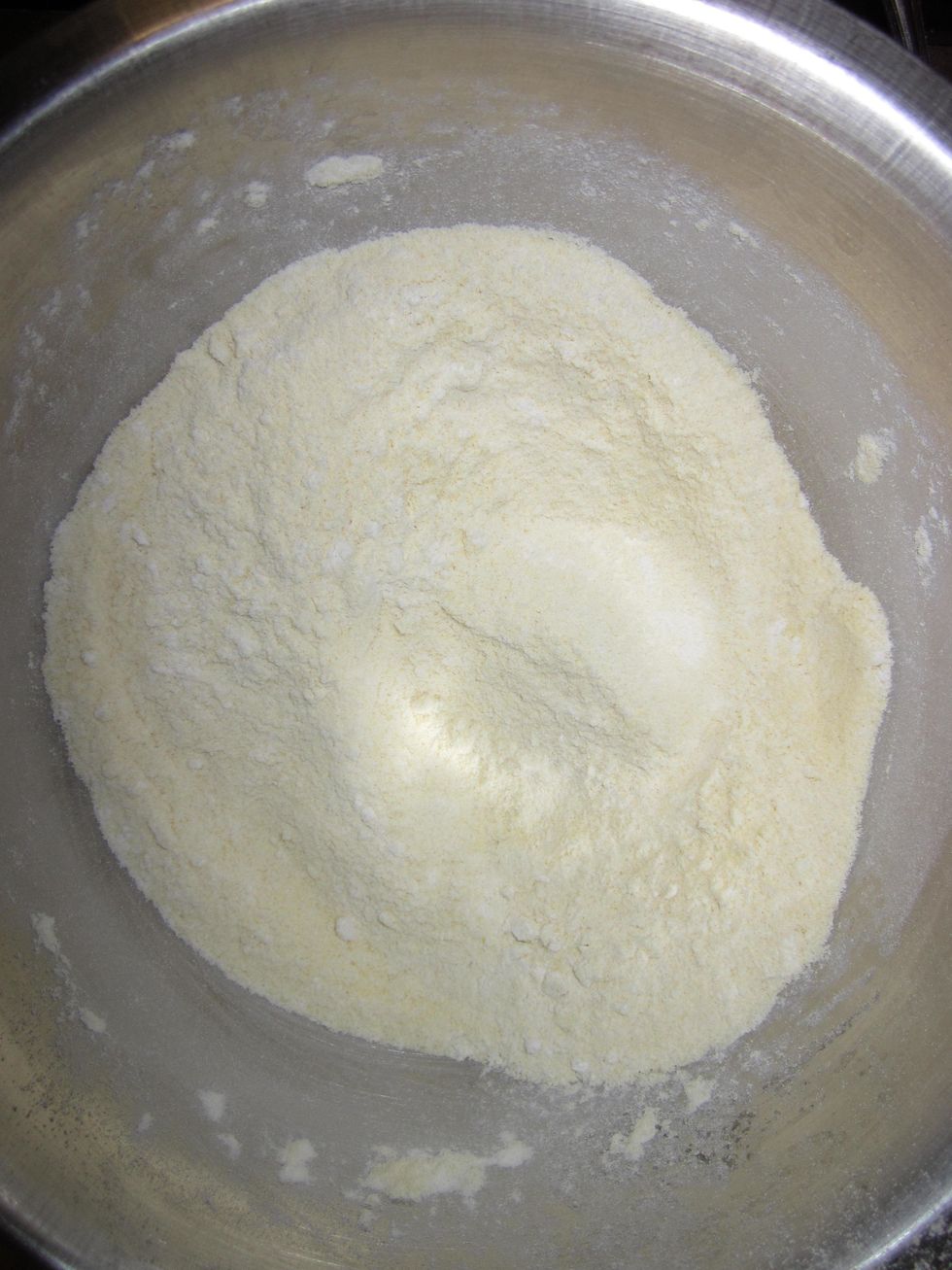Mix the two flours together