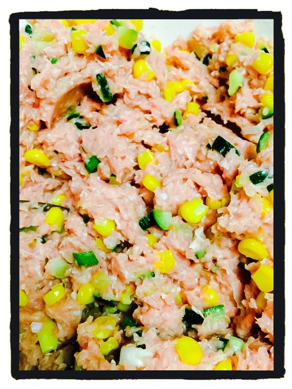 Mix the veggies with turkey