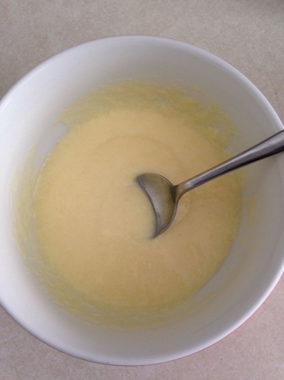 Mix the wet ingredients until smooth and well-combined.