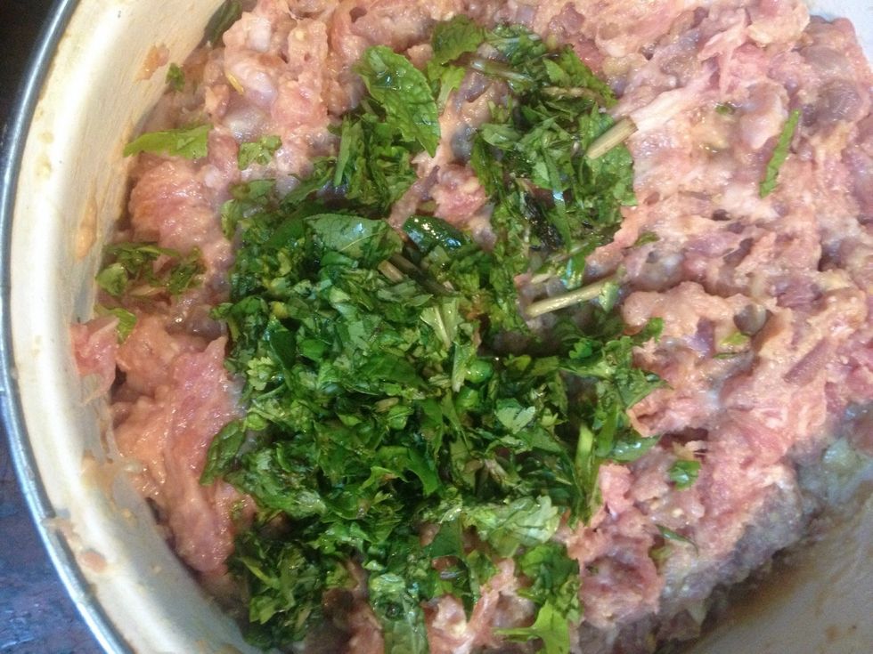 Mix them all along with finely chopped coriander and mint leaves