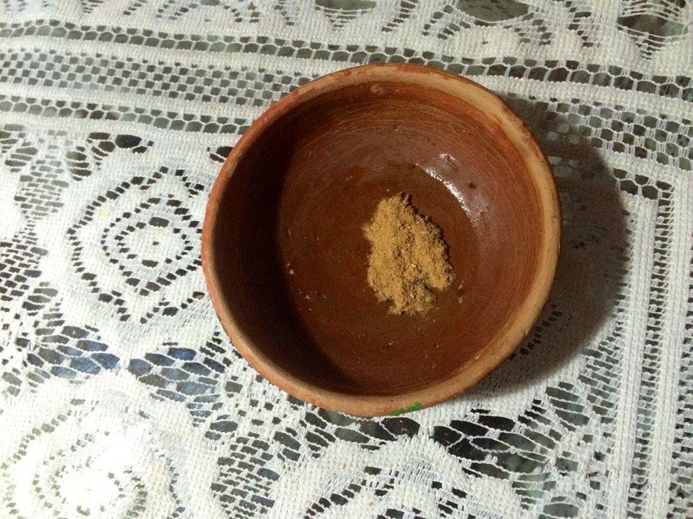 Mix them for 5 minutes to make a paste.