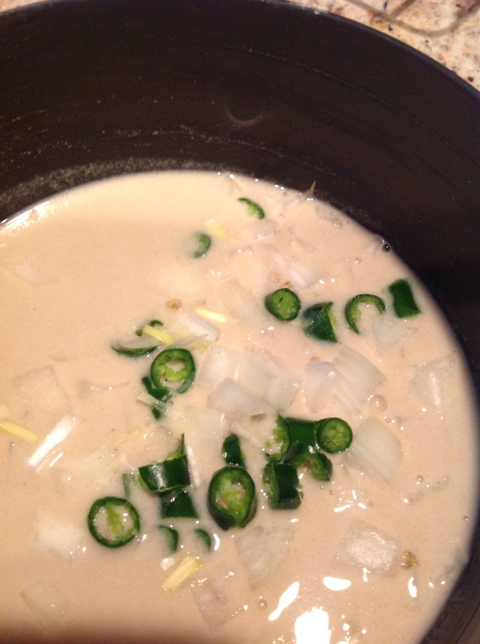 Mix them into the batter.