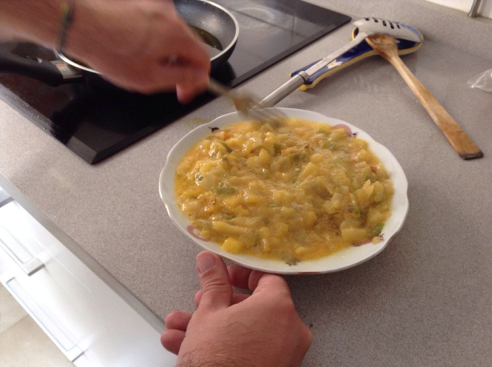 Mix them thoroughly.