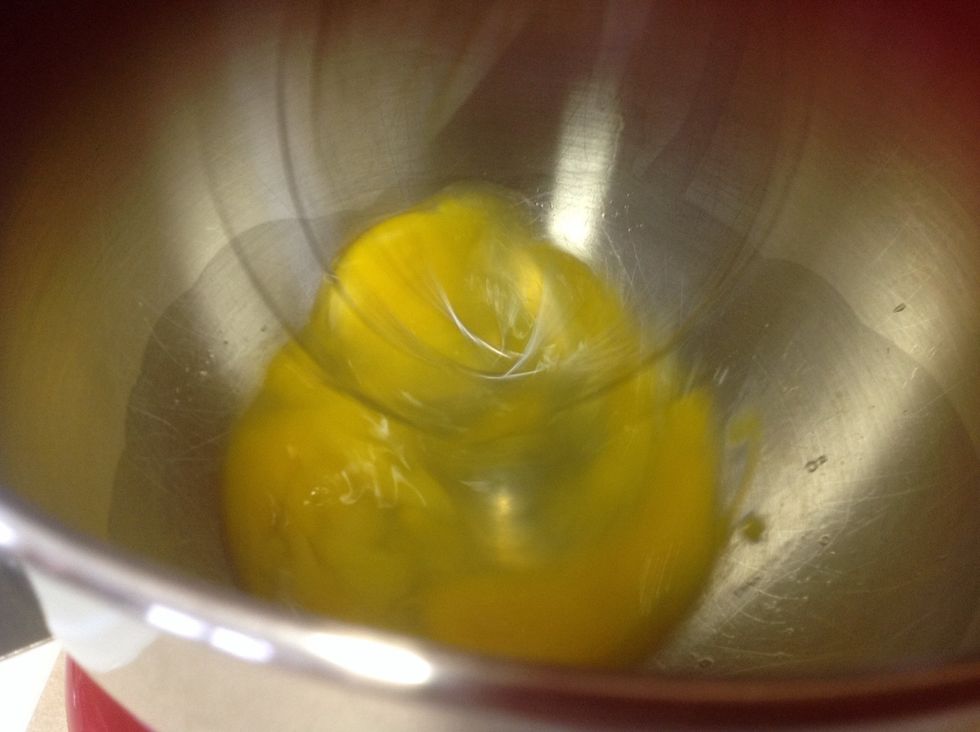 Mix them until they look foamy