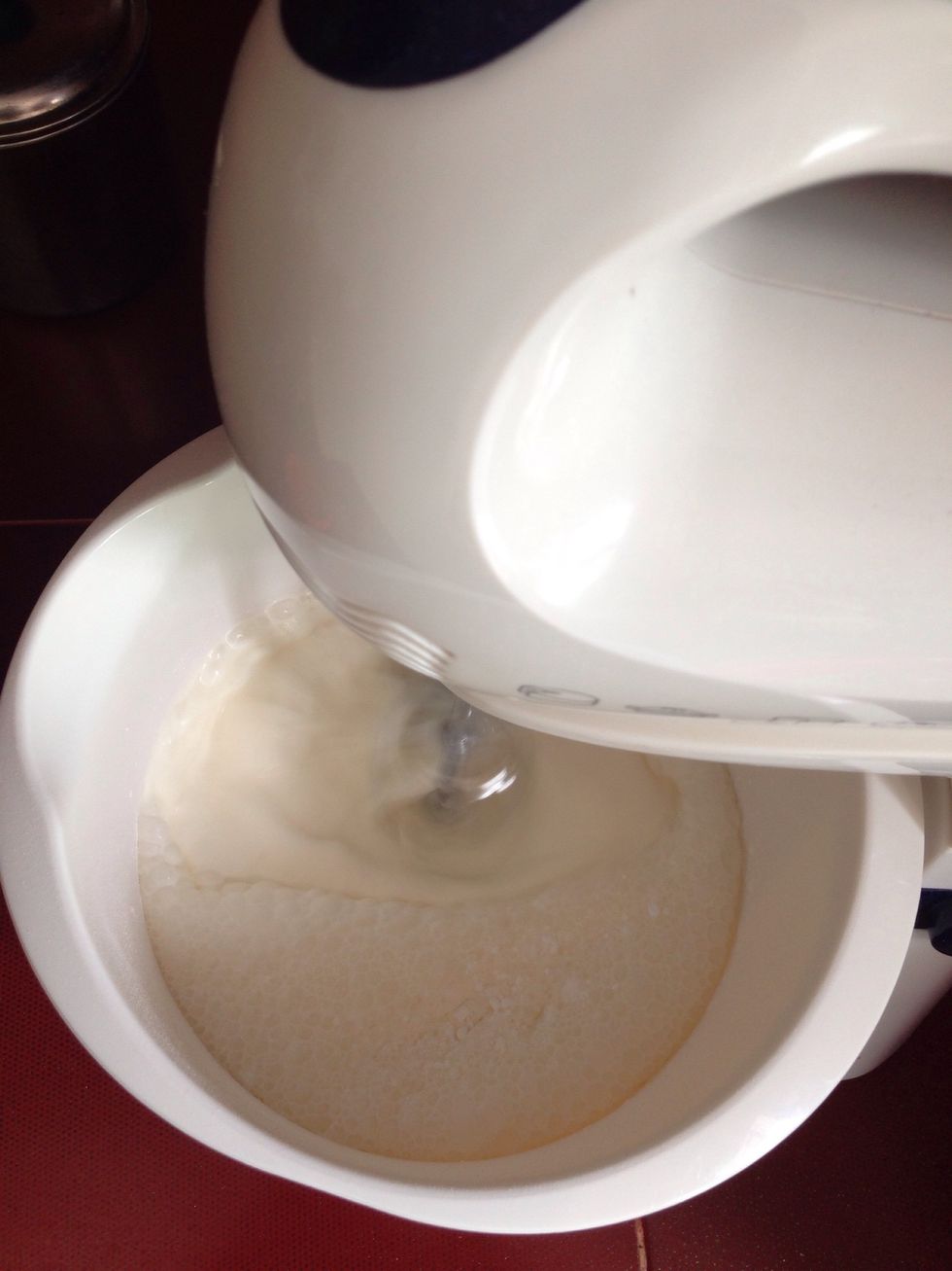 Mix them with a standing mixer on HIGH