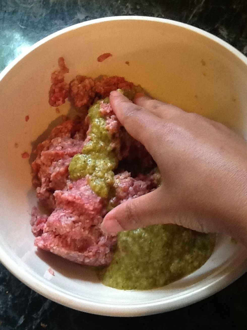 Mix this in well with your hands