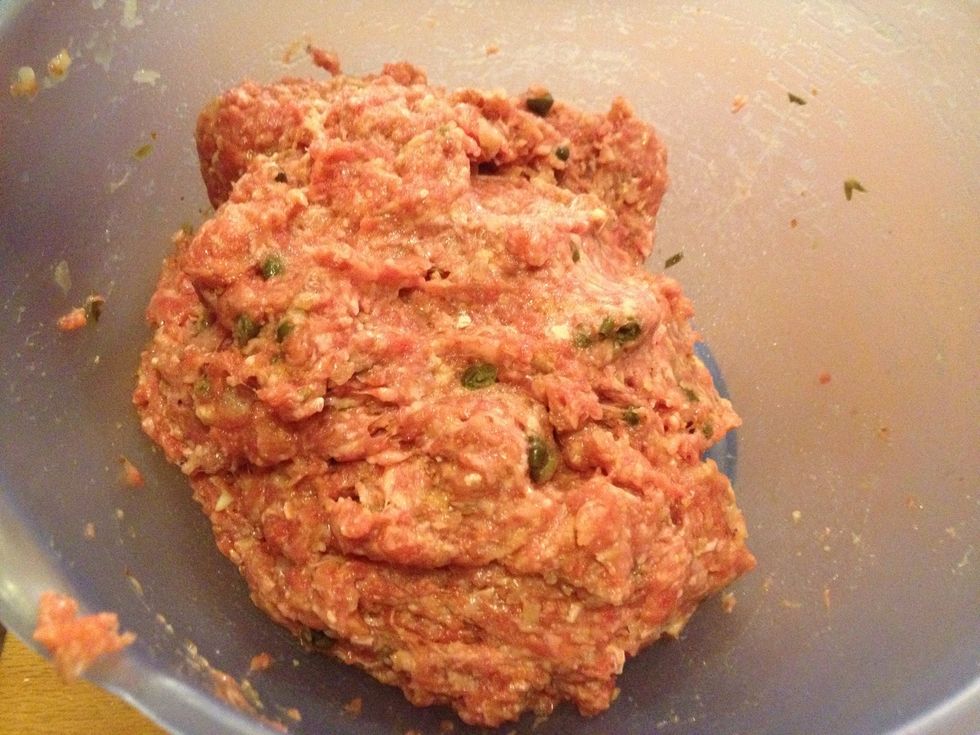 Mix thoroughly but do not over-do it.