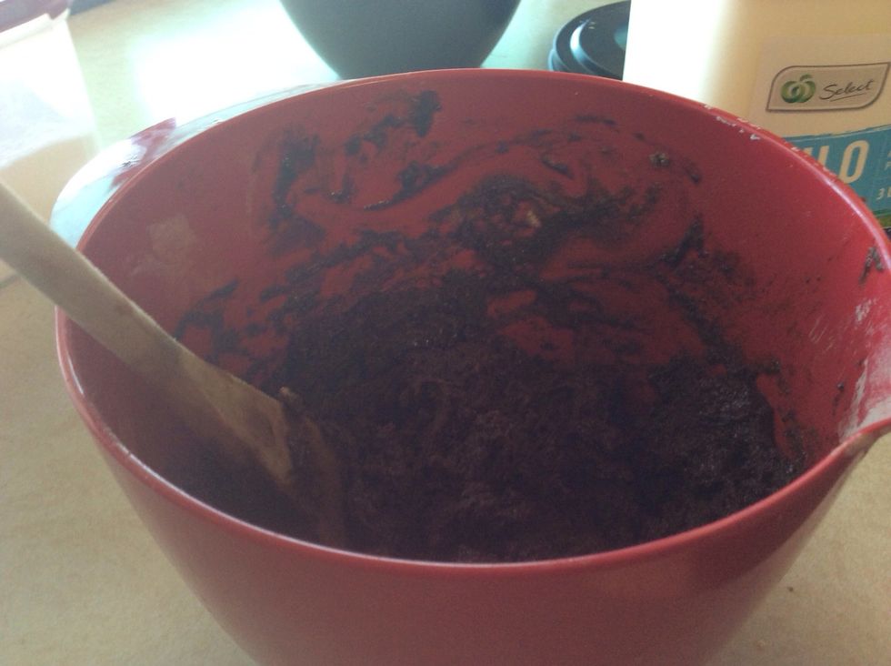 Mix thoroughly until mixture looks like this.