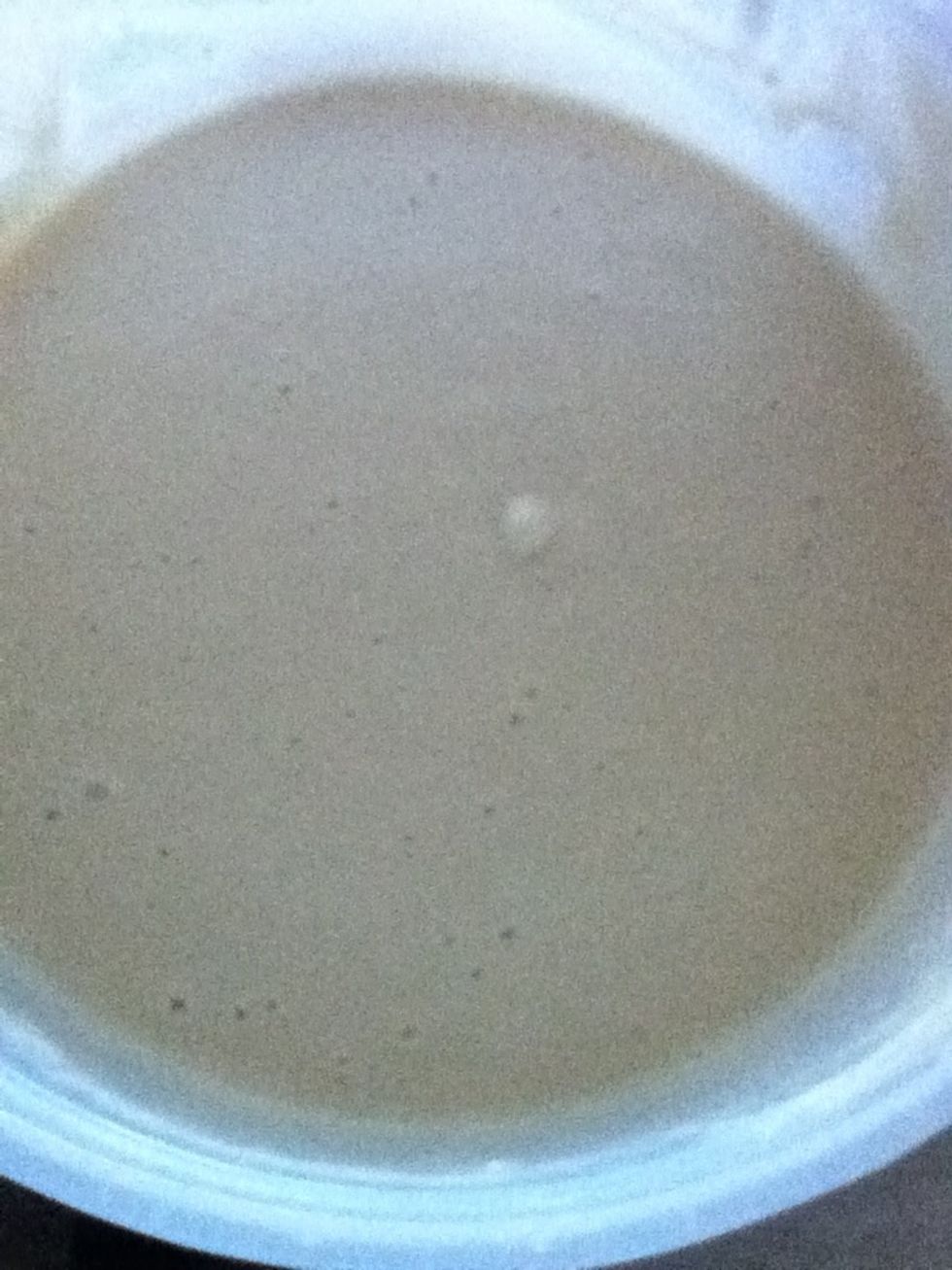 Mix thouroughly until completely liquified.