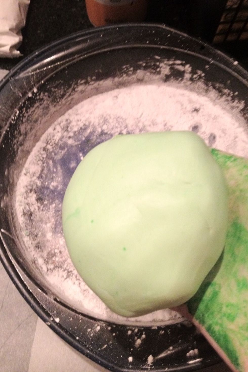 Mix till the color is consistent