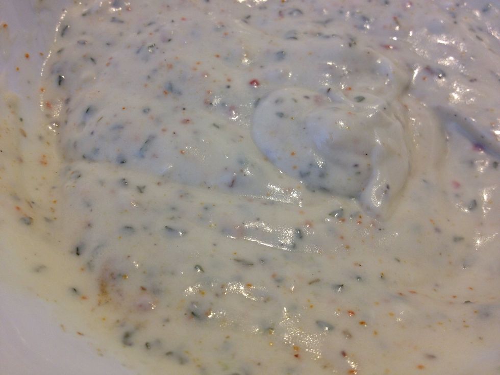Mix to make the yogurt marinade