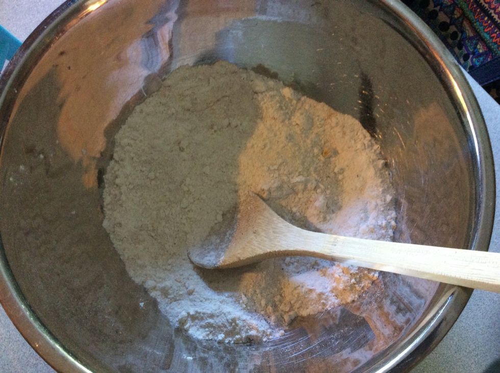 Mix together all the dry ingredients.