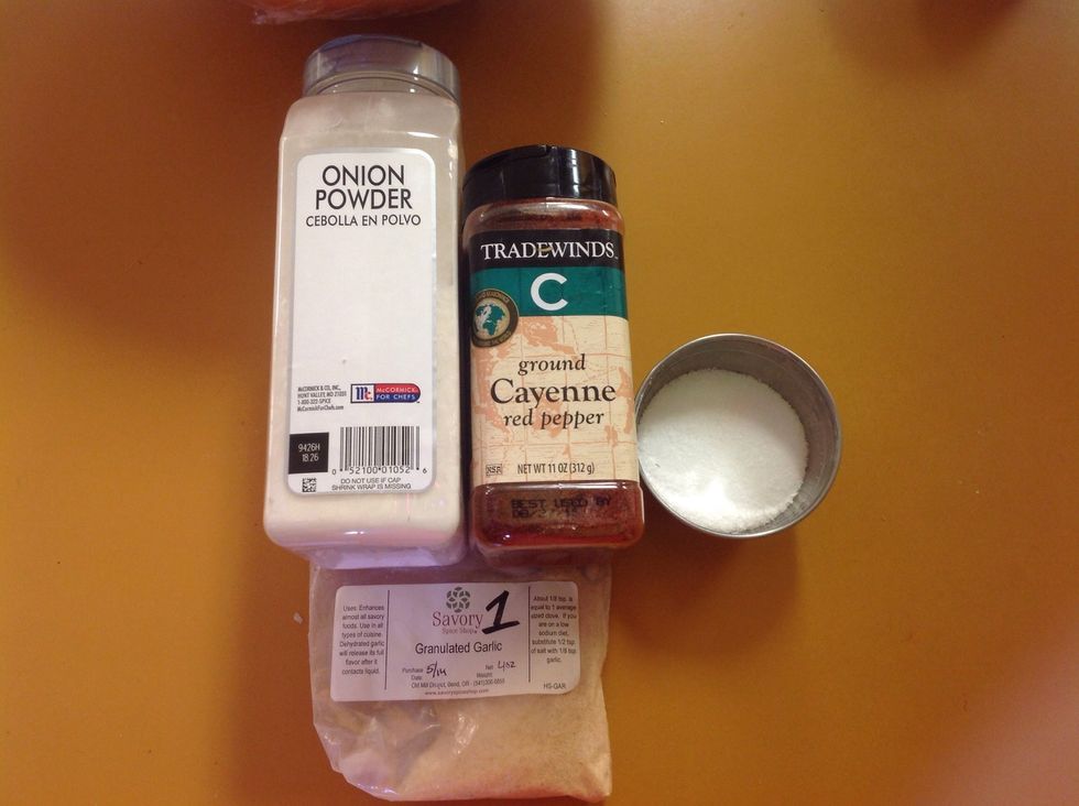 Mix together all your spices, reserve them for laterand add only a 1/4 tsp of cayenne pepper if you want it spicy.