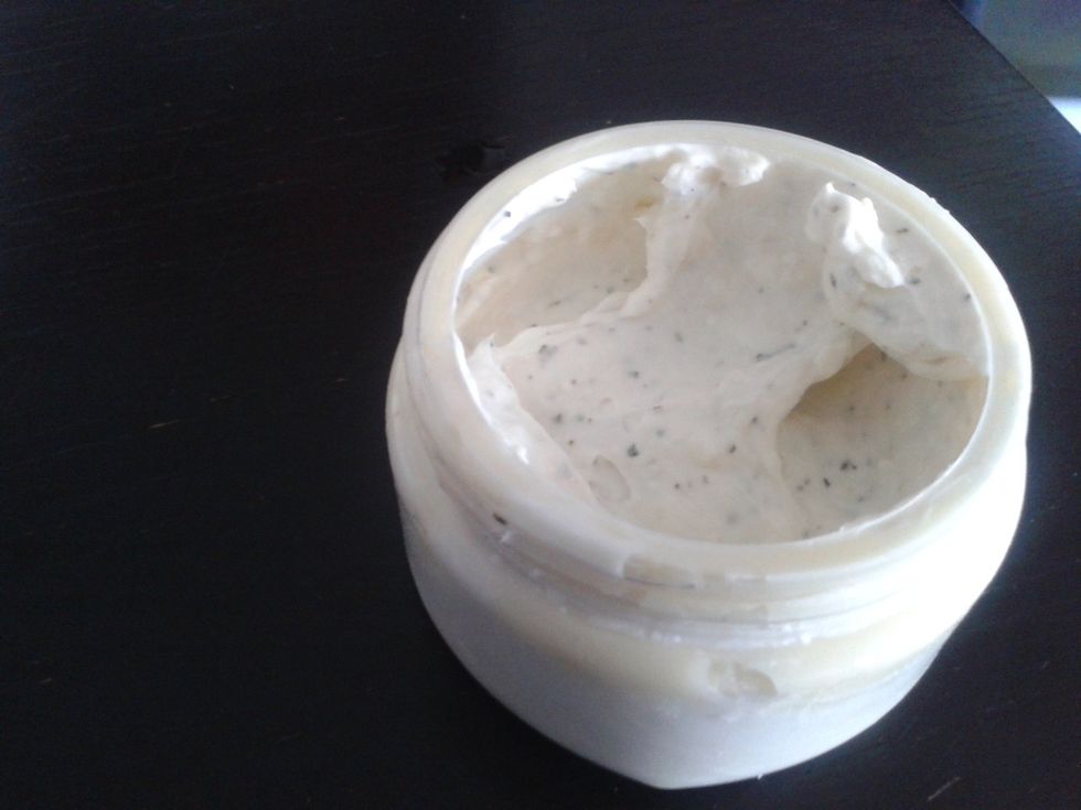 Mix together and voila! A brand new, amazing smelling cream that does wonders for your skin.