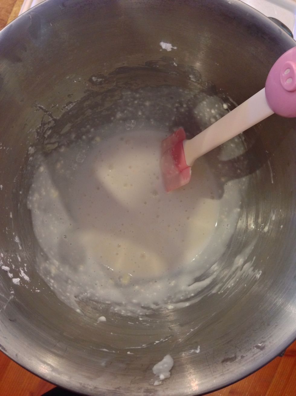 Mix together, cream cheese glaze ingredients and beat until smooth.