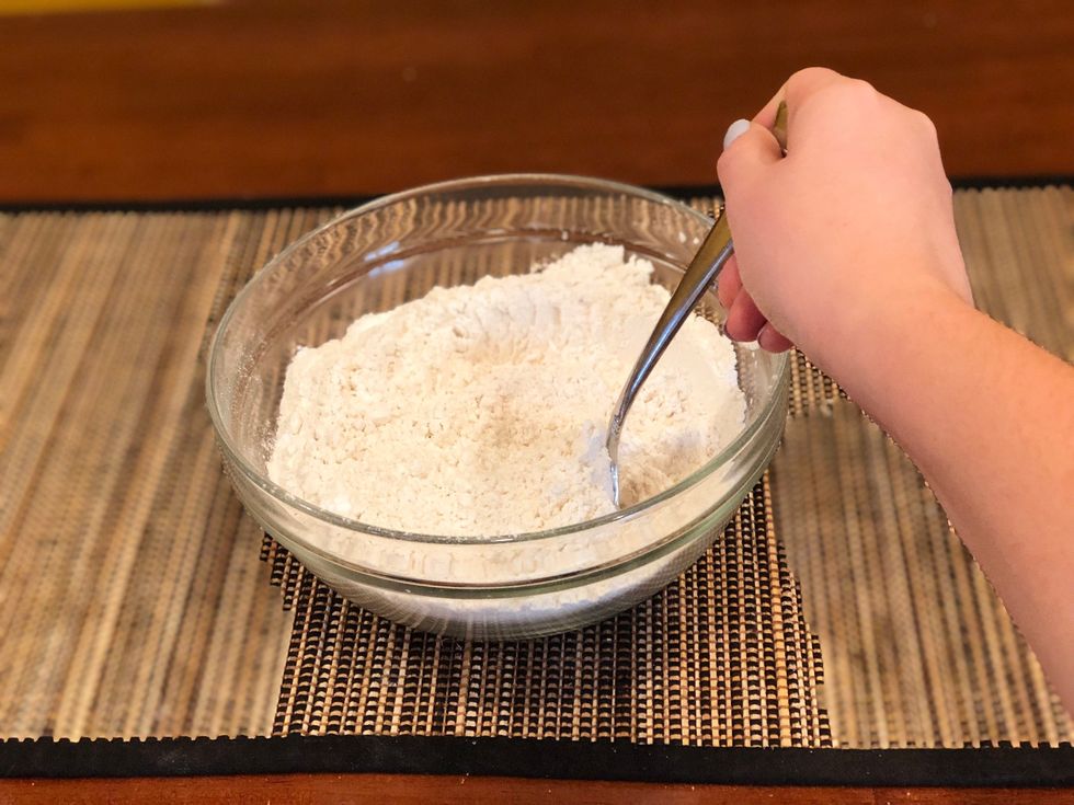 Mix together the dry ingredients