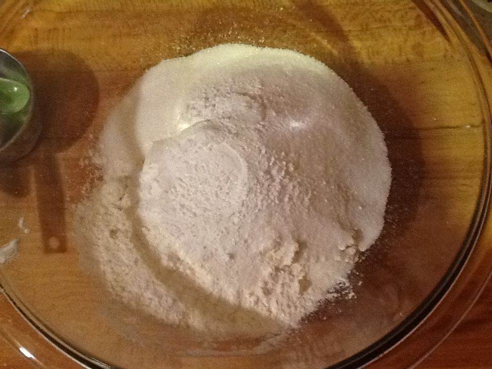 Mix together the dry ingredients.