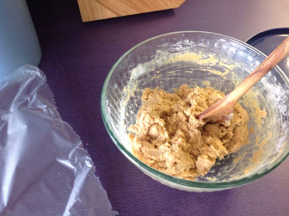 Mix together the wet and dry ingredients