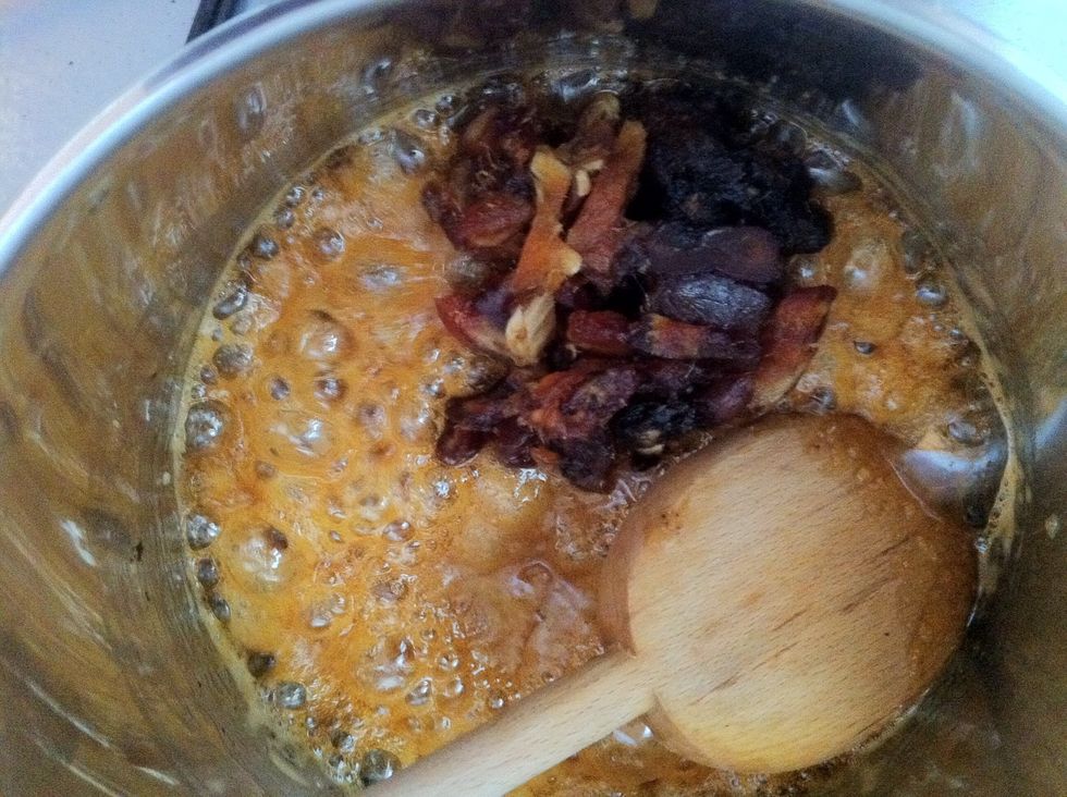 Mix together till combined , turn off the heat. Time to add the nuts