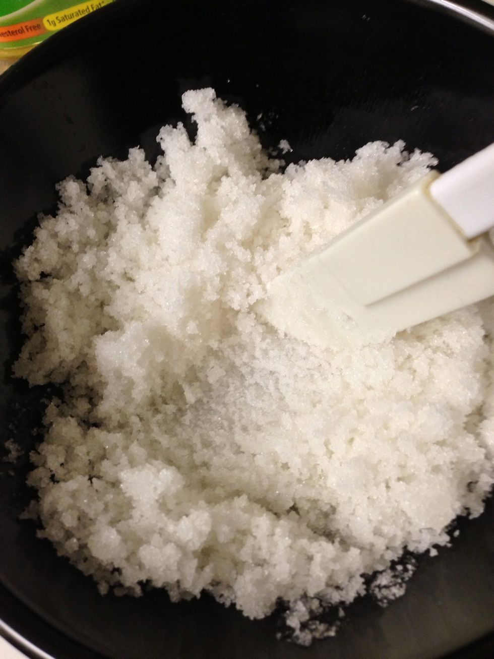 Mix together until oil is soaked up