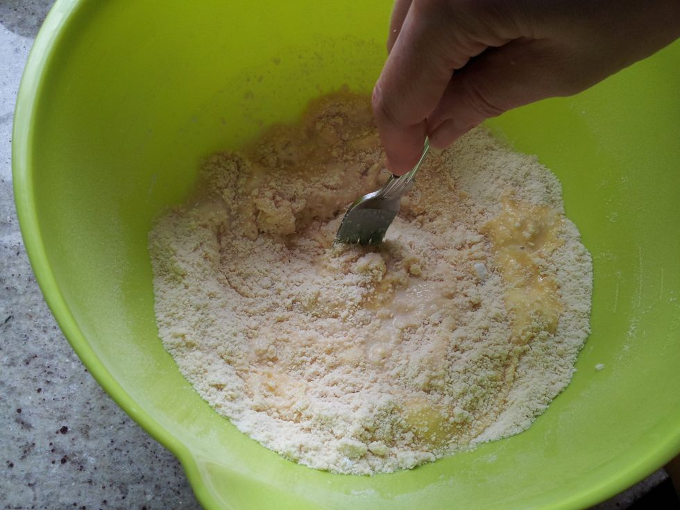 Mix together until you have a soft dough