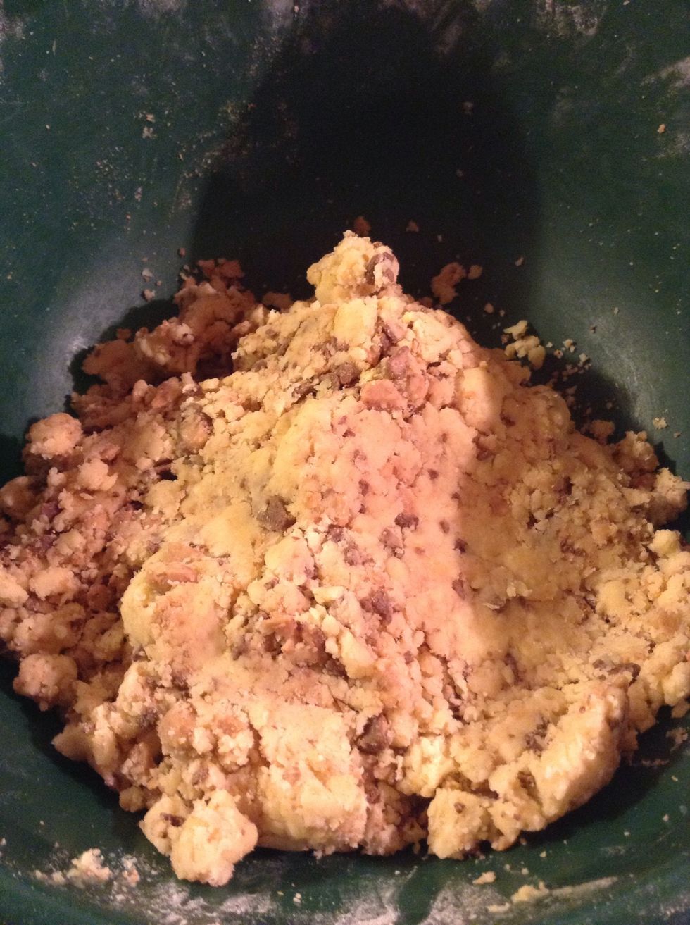 Mix together with hands