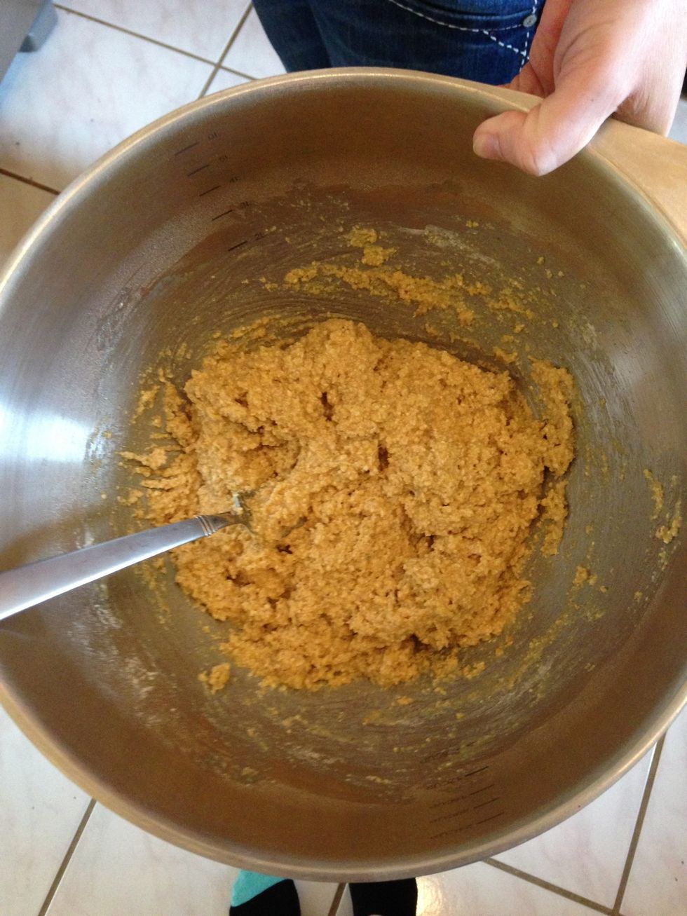 Mix until a nice chunky consistency. Now set it in the fridge for about 15 minutes.