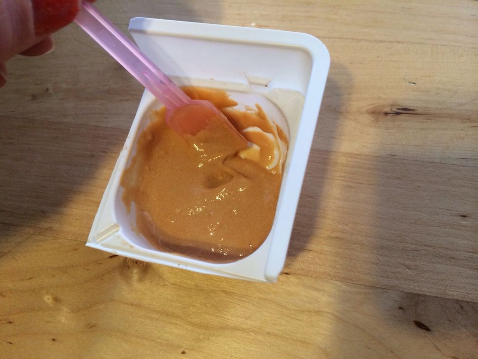 Mix until all powder is dissolved and becomes thick runny texture