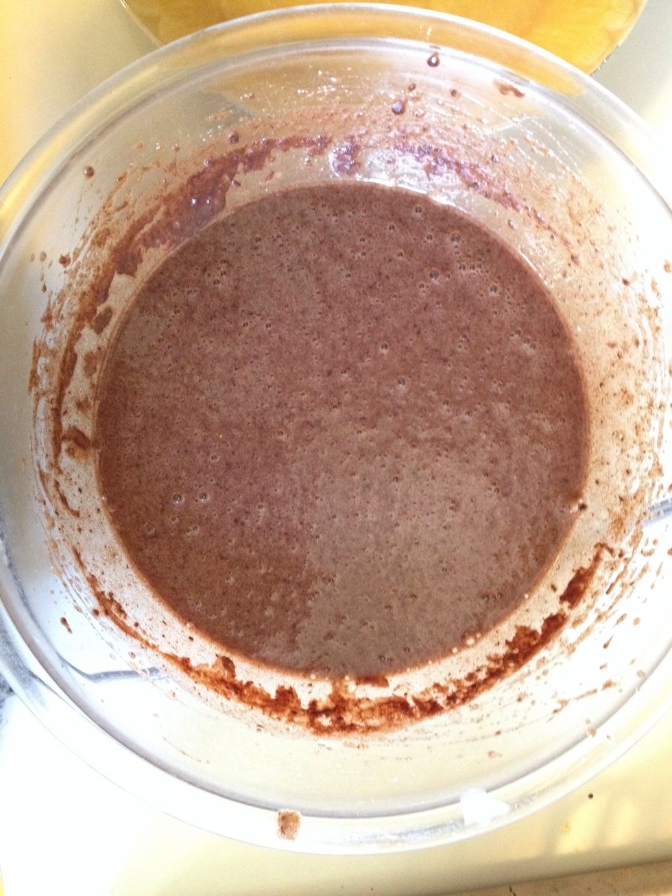 Mix until all the lumps are gone. It should look like this!