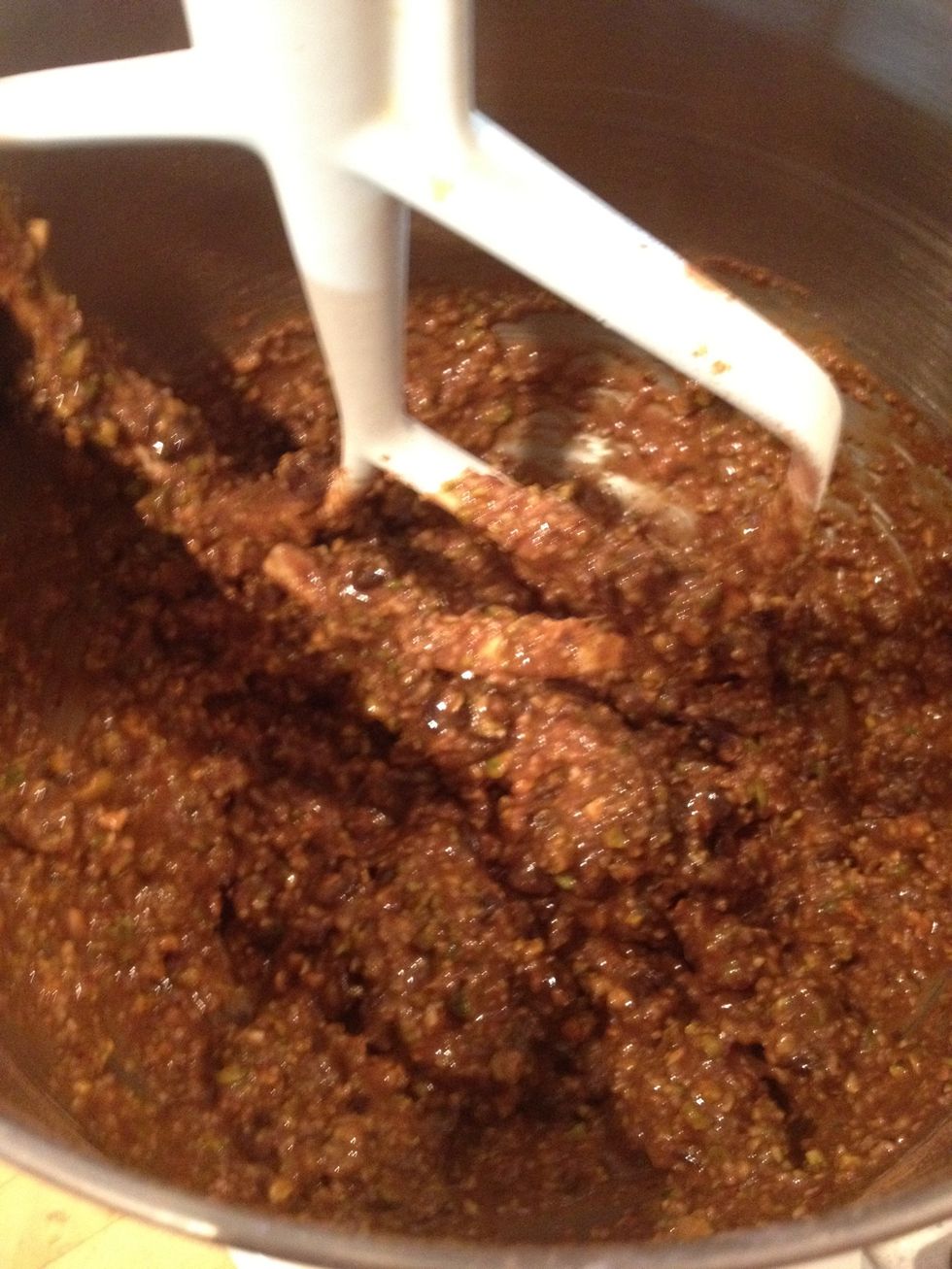 Mix until everything is well combined. The mixture will be chunky. Set aside the mixture.