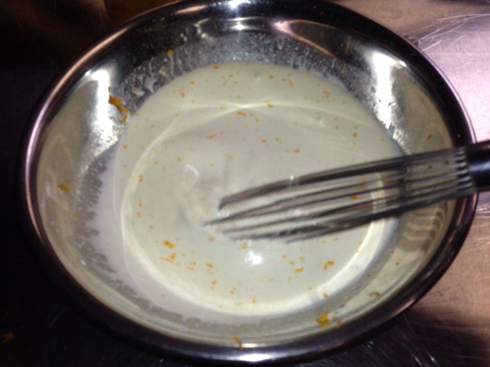 Mix until fully incorporated. Let stand at room temp for 15 min to melt sugar fully