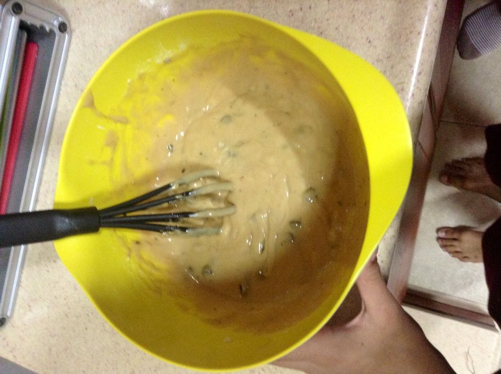 Mix until it is ready