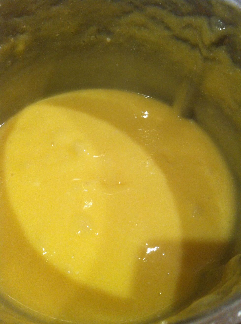Mix until it looks like this, make sure there are no chunks